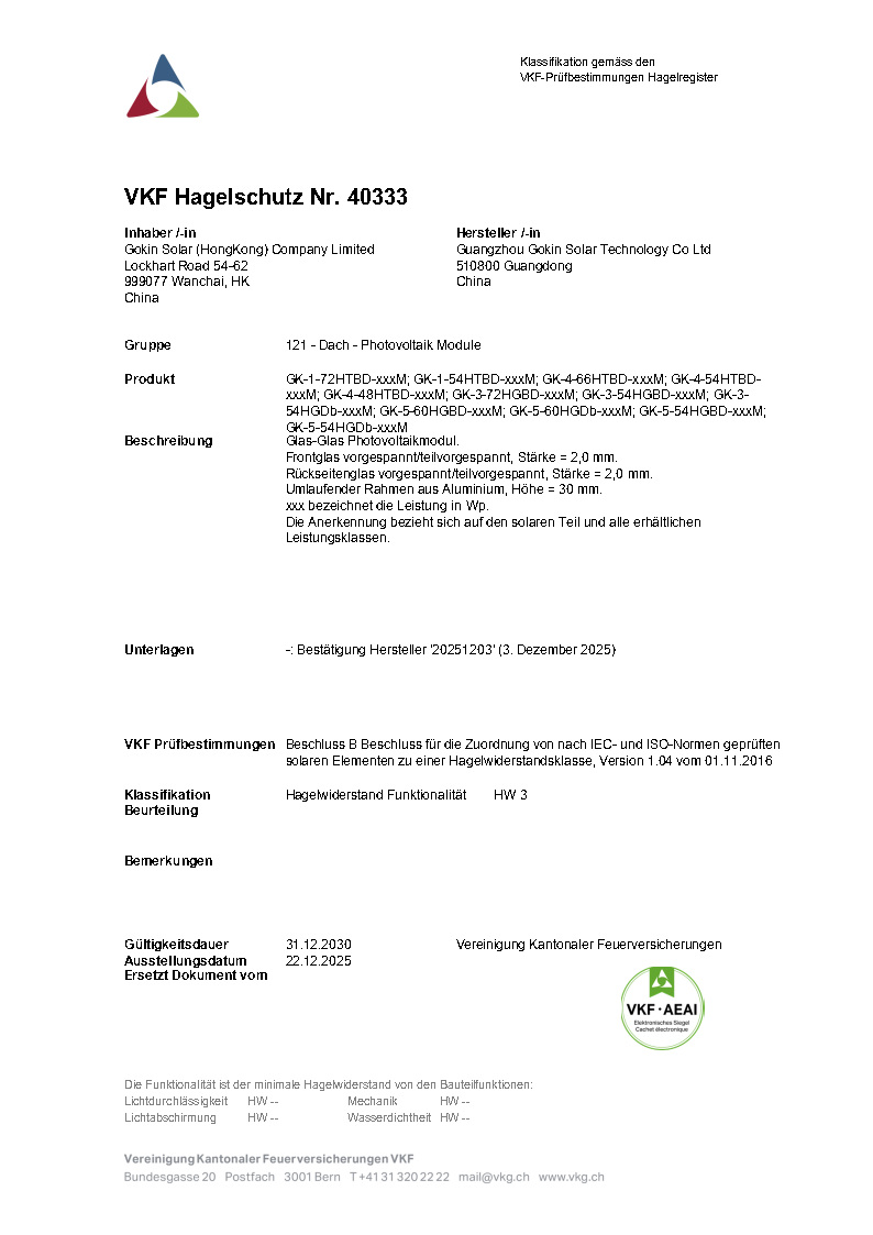VKF-HW3 Certificate